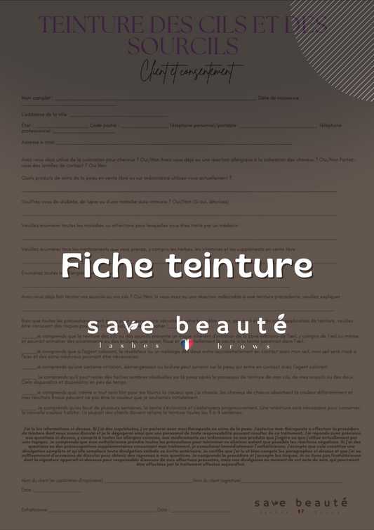 Fiche teinture gratuite !